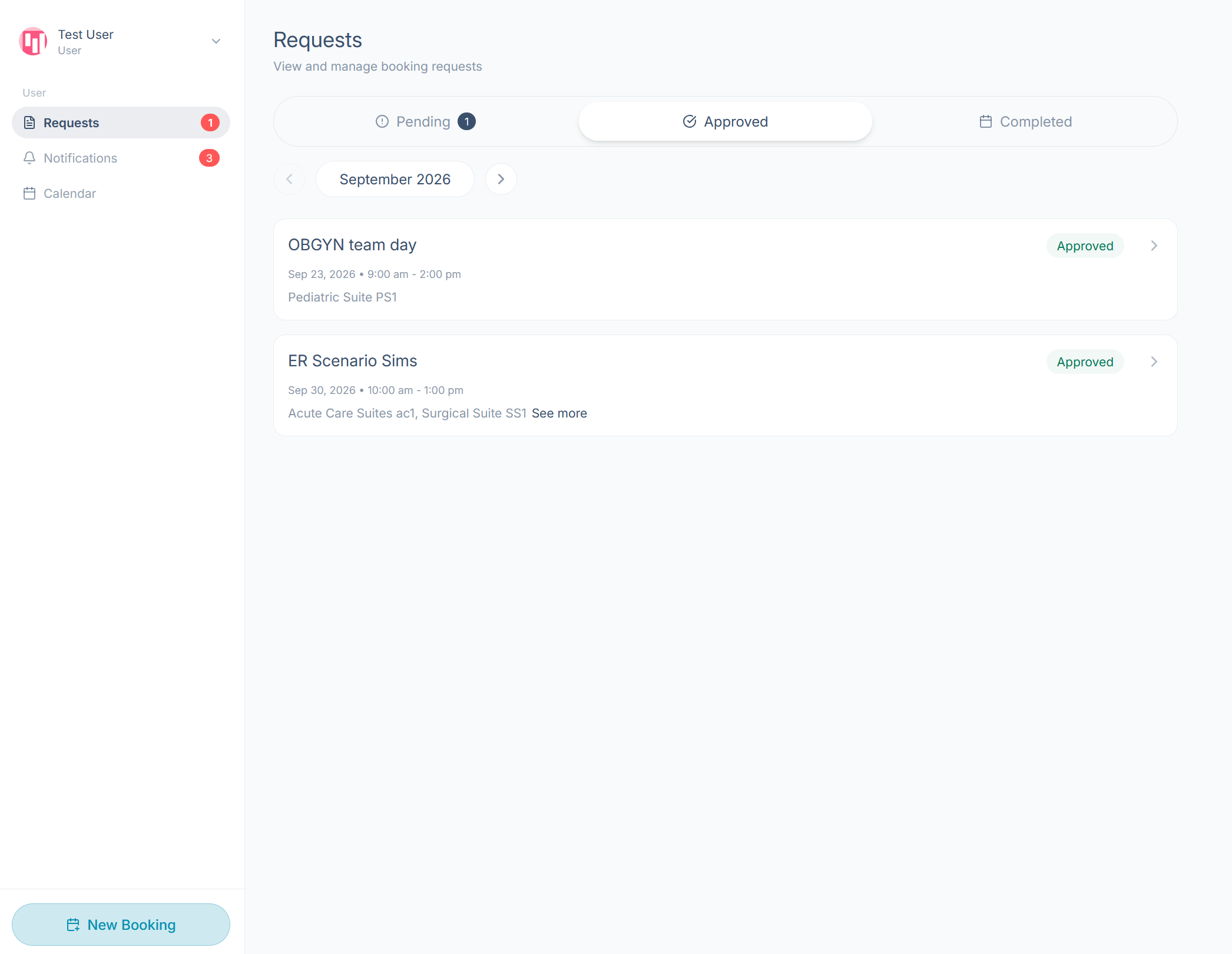 The Approved tab